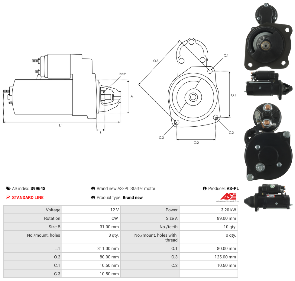 Brand new AS-PL Starter motor