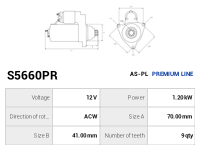 AS-PL Startmotor S5660PR