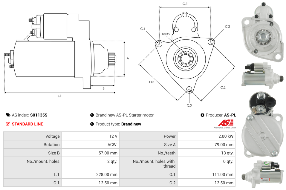 Brand new AS-PL Starter motor