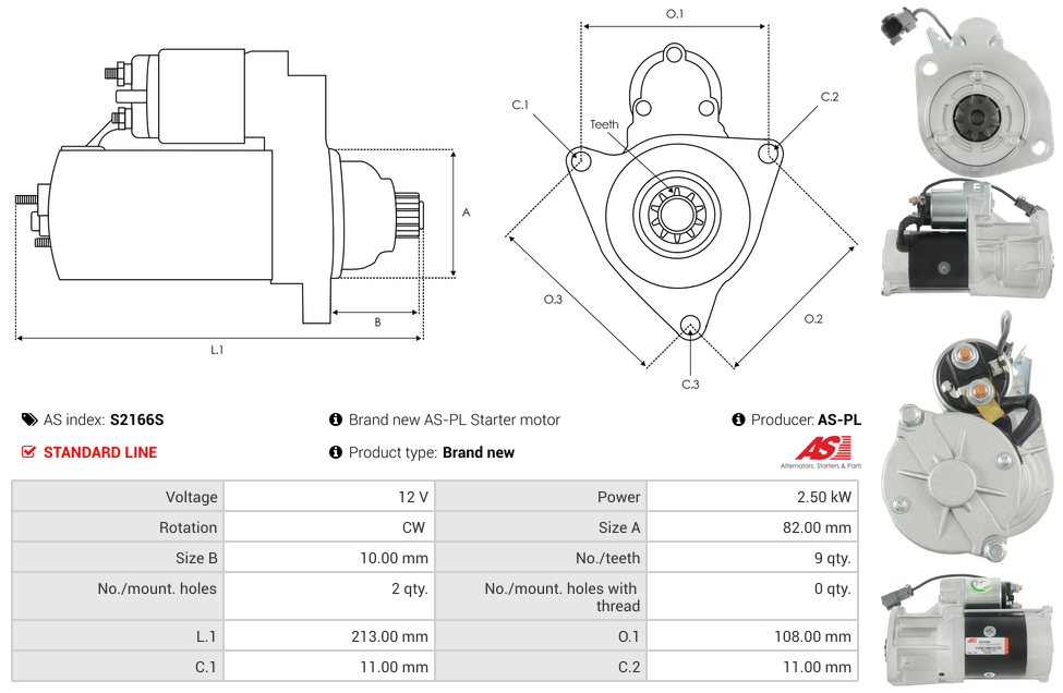 Brand new AS-PL Starter motor