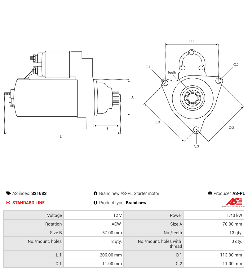 Brand new AS-PL Starter motor