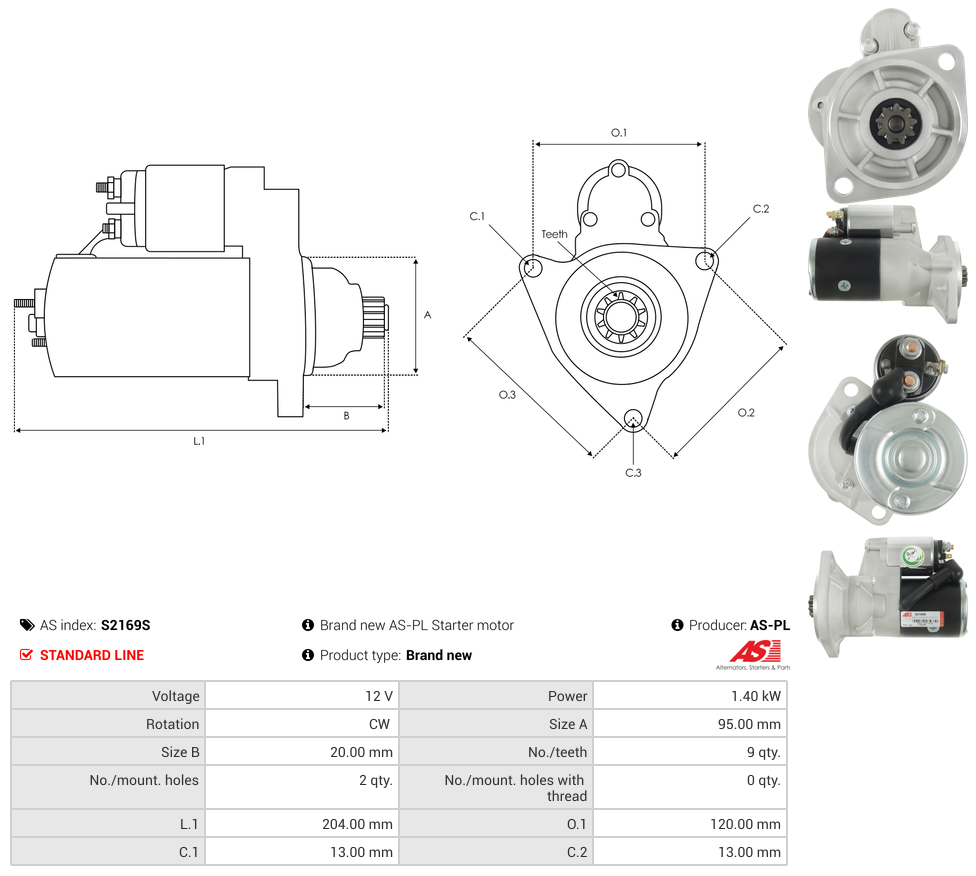 Brand new AS-PL Starter motor