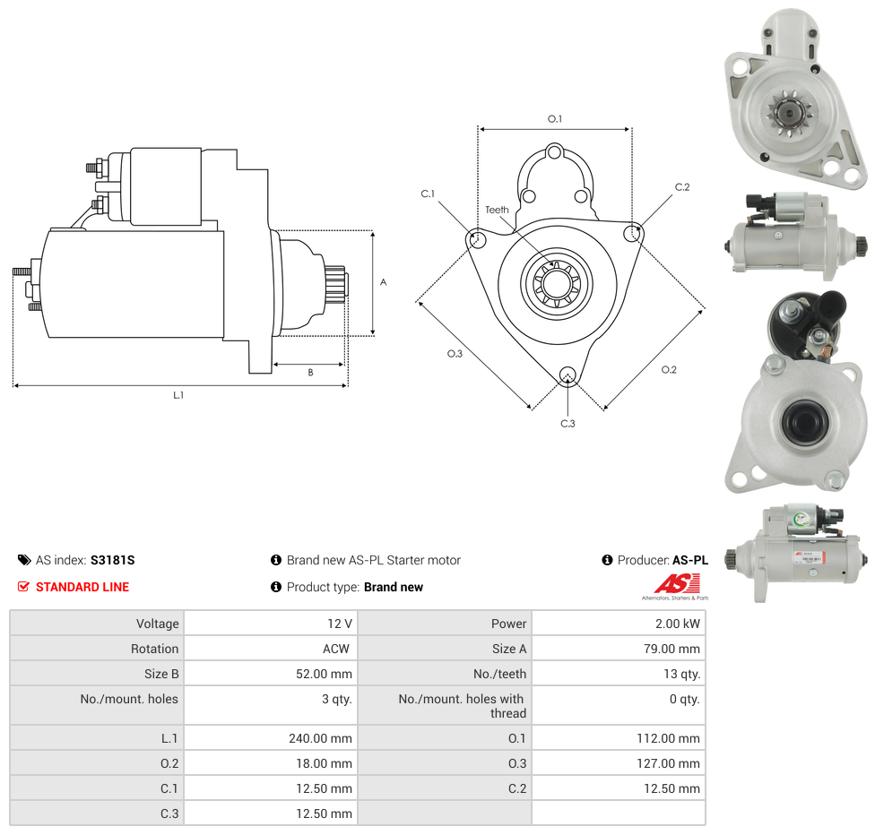 Brand new AS-PL Starter motor