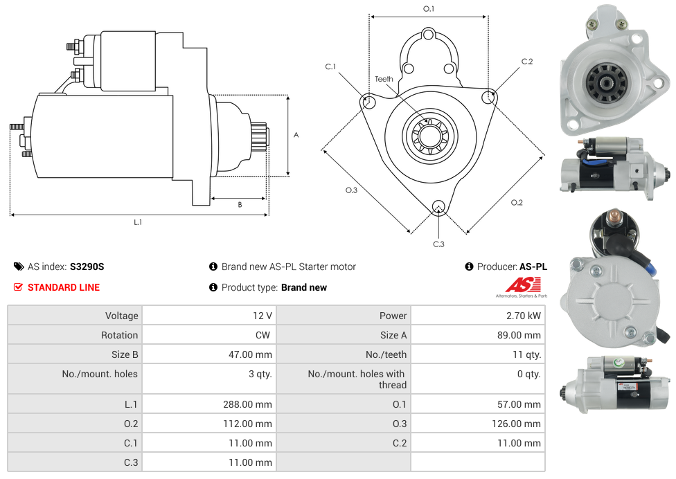 Brand new AS-PL Starter motor