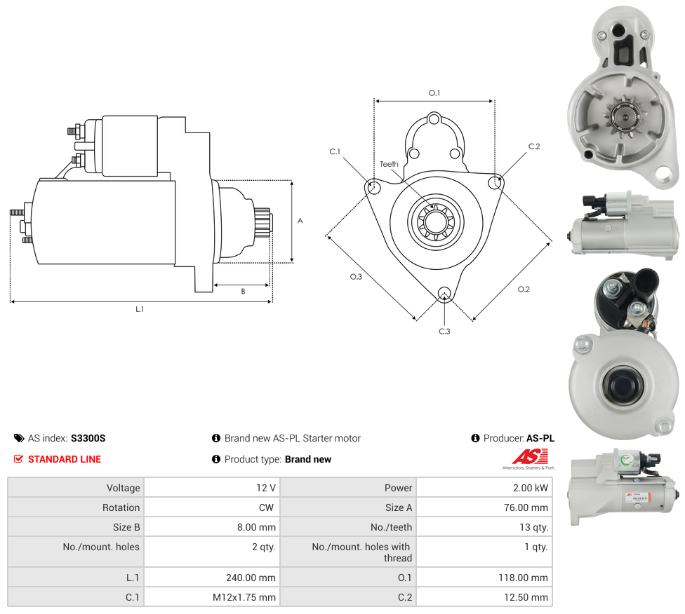Brand new AS-PL Starter motor