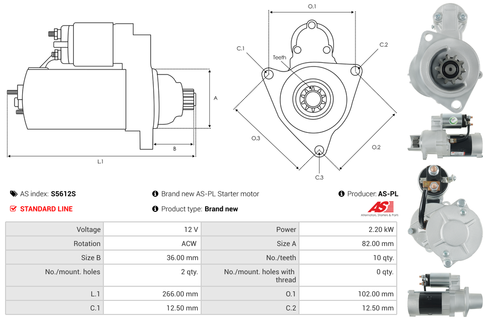 Brand new AS-PL Starter motor
