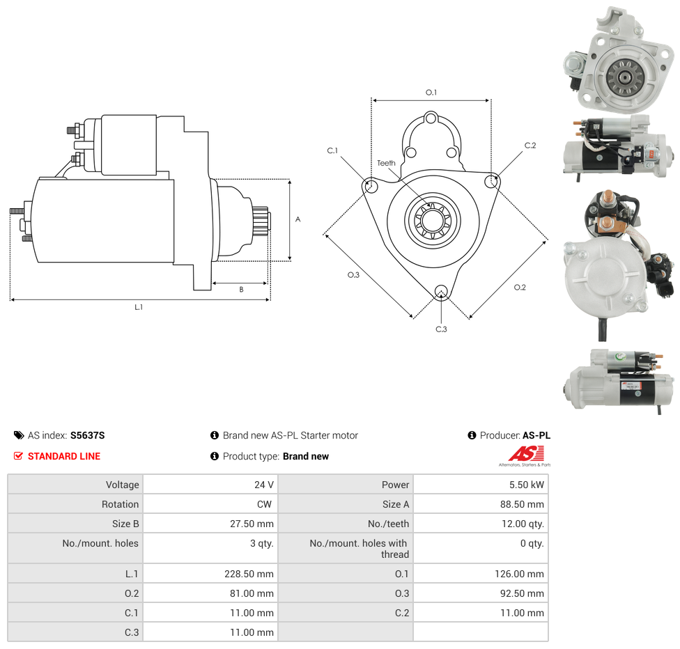 Brand new AS-PL Starter motor