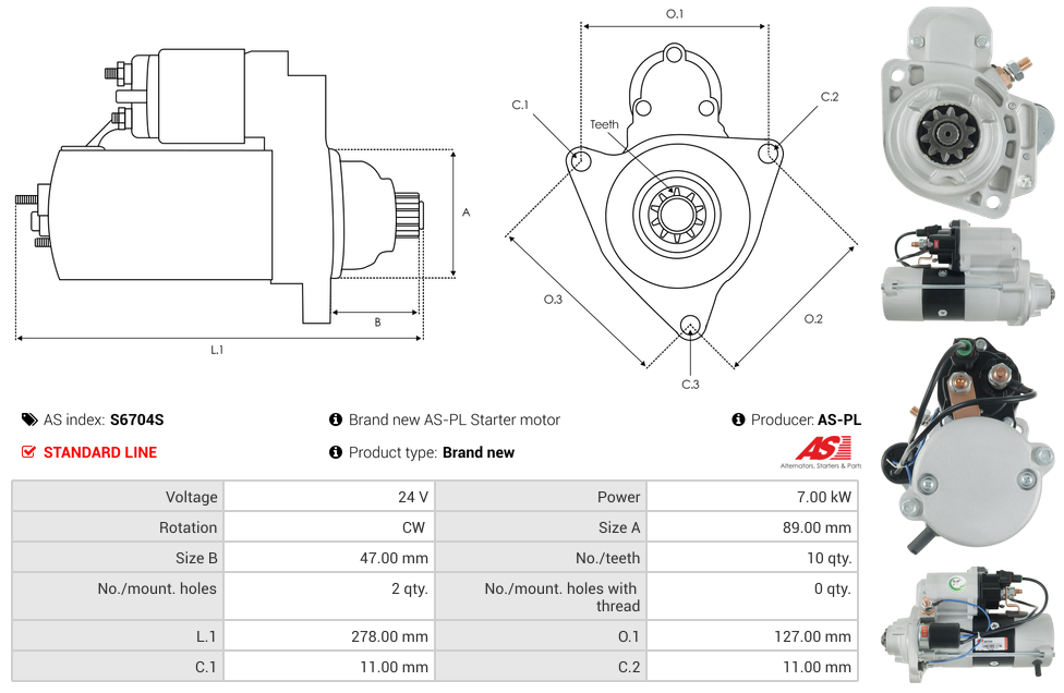 Brand new AS-PL Starter motor