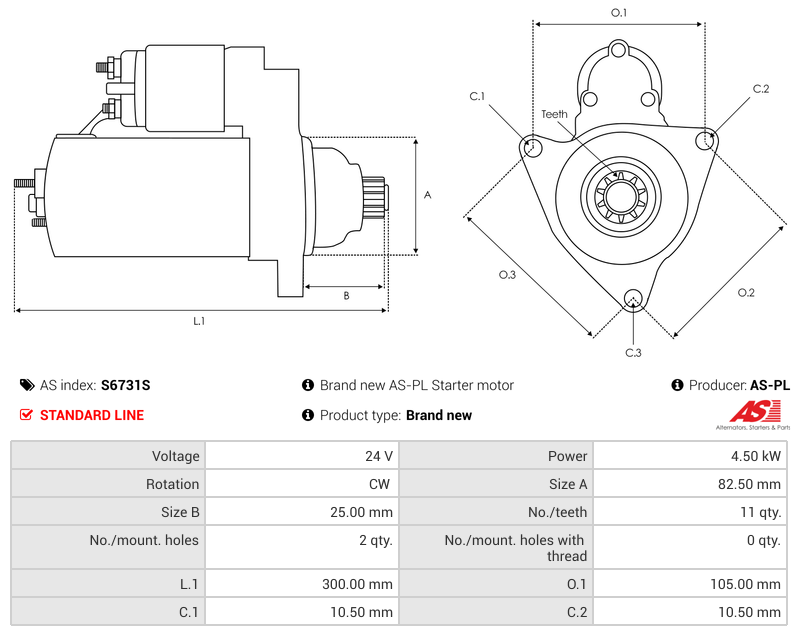 Brand new AS-PL Starter motor