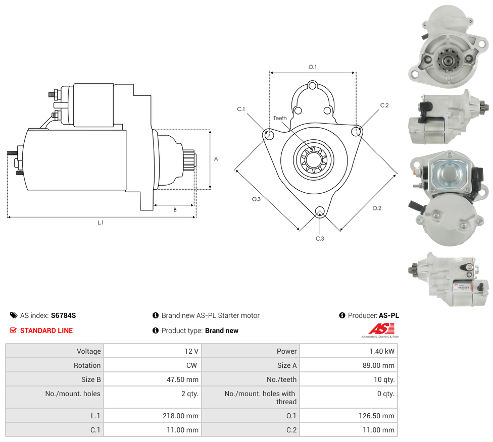 Brand new AS-PL Starter motor