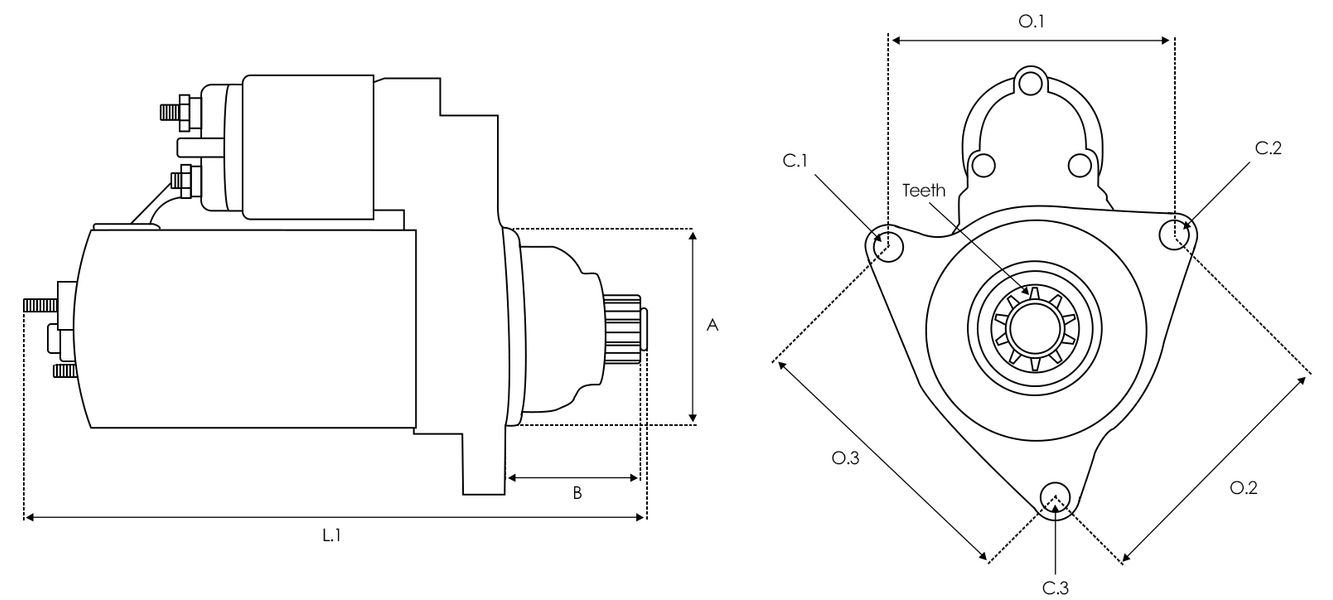 Remanufactured AS-PL Starter motor