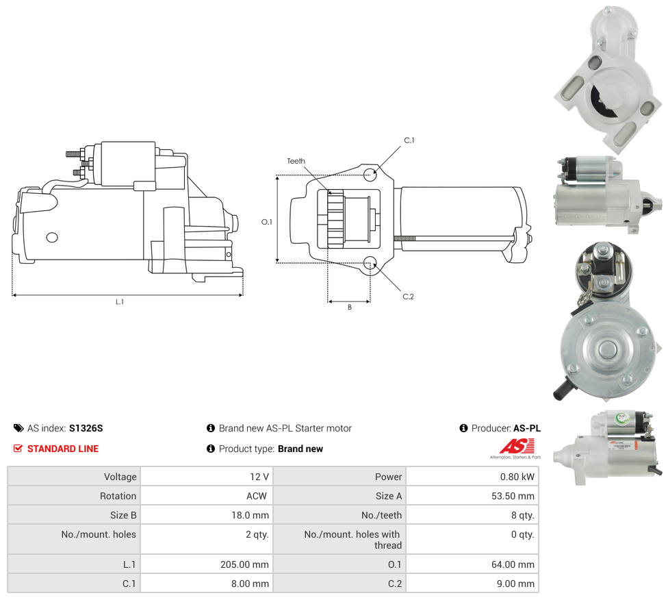 Brand new AS-PL Starter motor