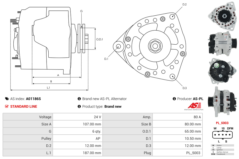 Brand new AS-PL Alternator
