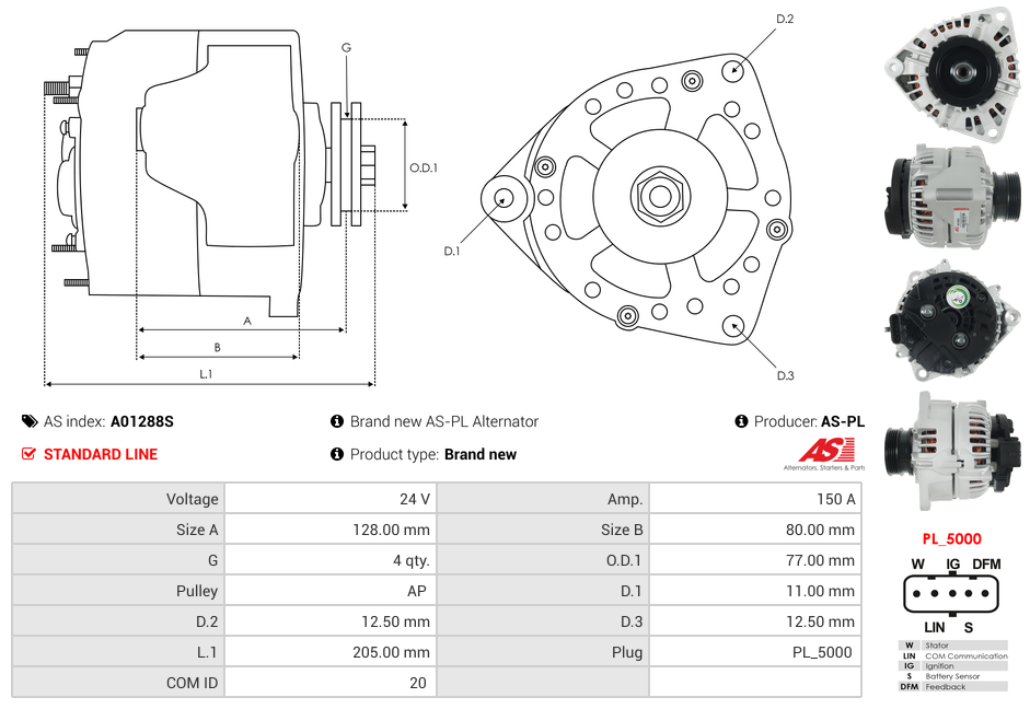 Brand new AS-PL Alternator
