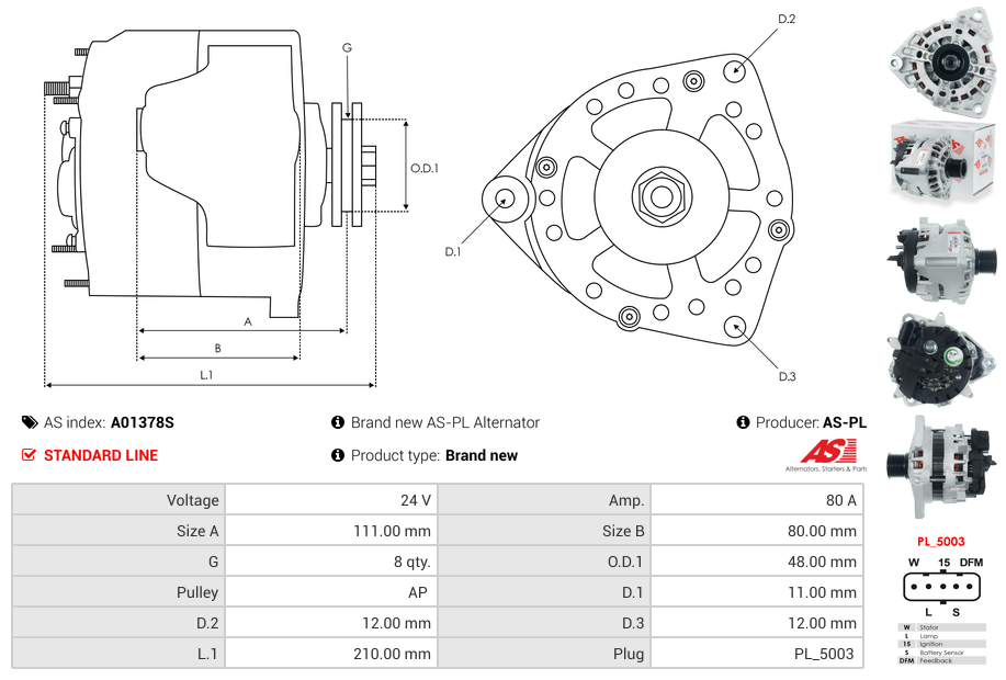 Brand new AS-PL Alternator