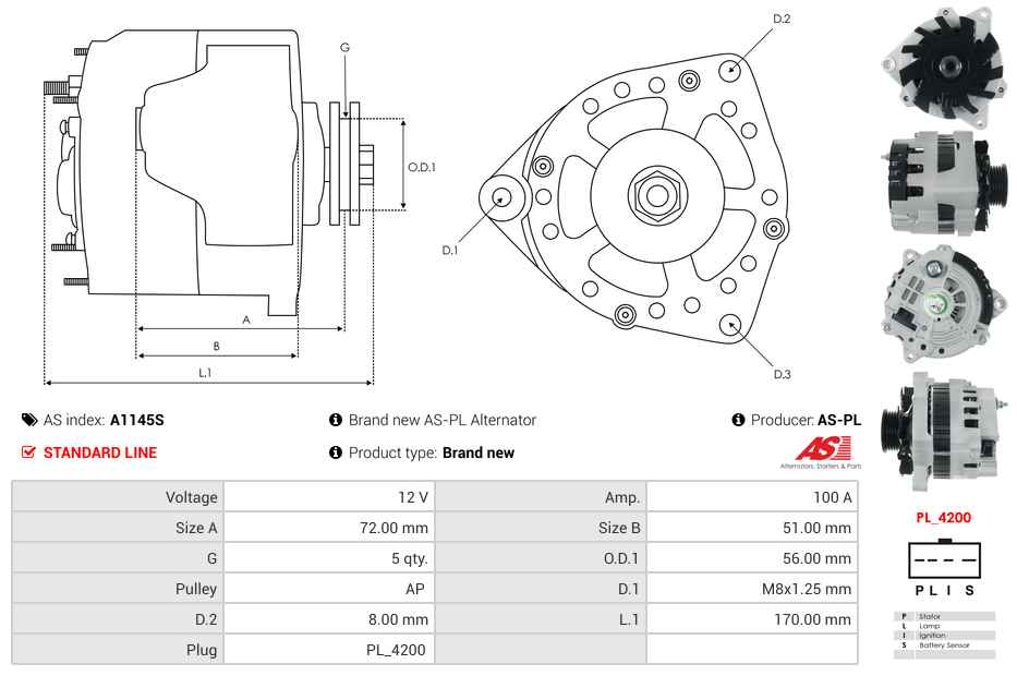 Brand new AS-PL Alternator