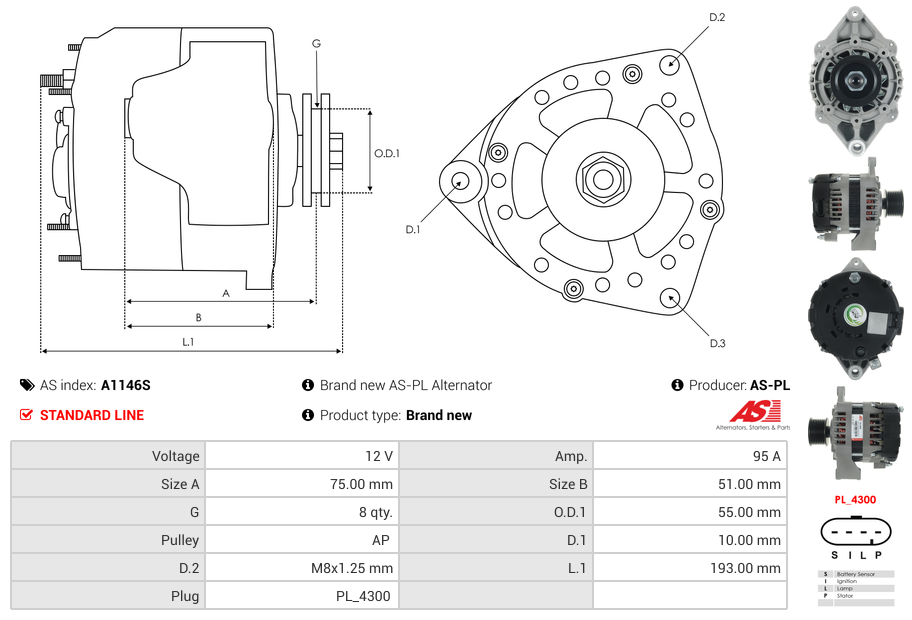 Brand new AS-PL Alternator