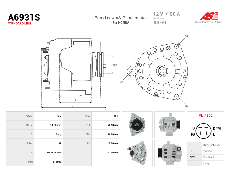 Brand new AS-PL Alternator
