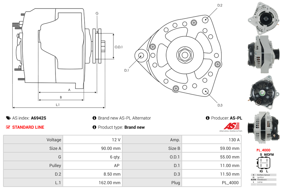 Brand new AS-PL Alternator