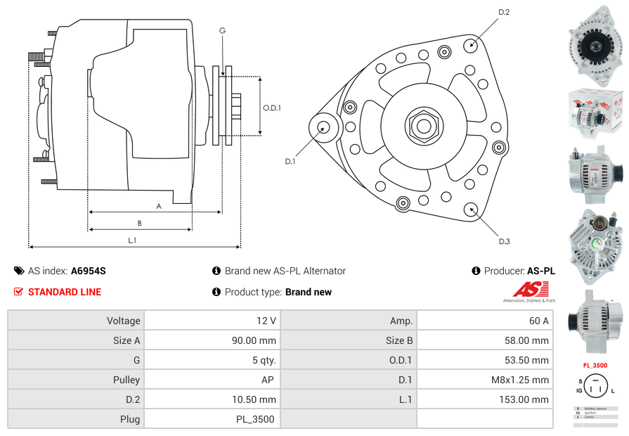 Brand new AS-PL Alternator