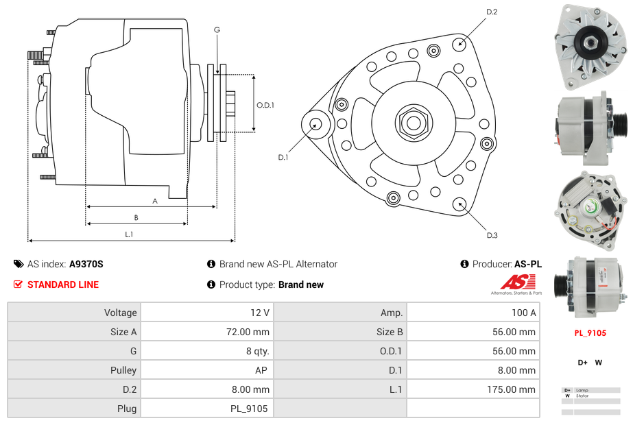 Brand new AS-PL Alternator