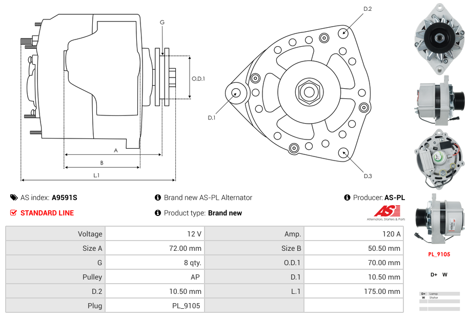 Brand new AS-PL Alternator