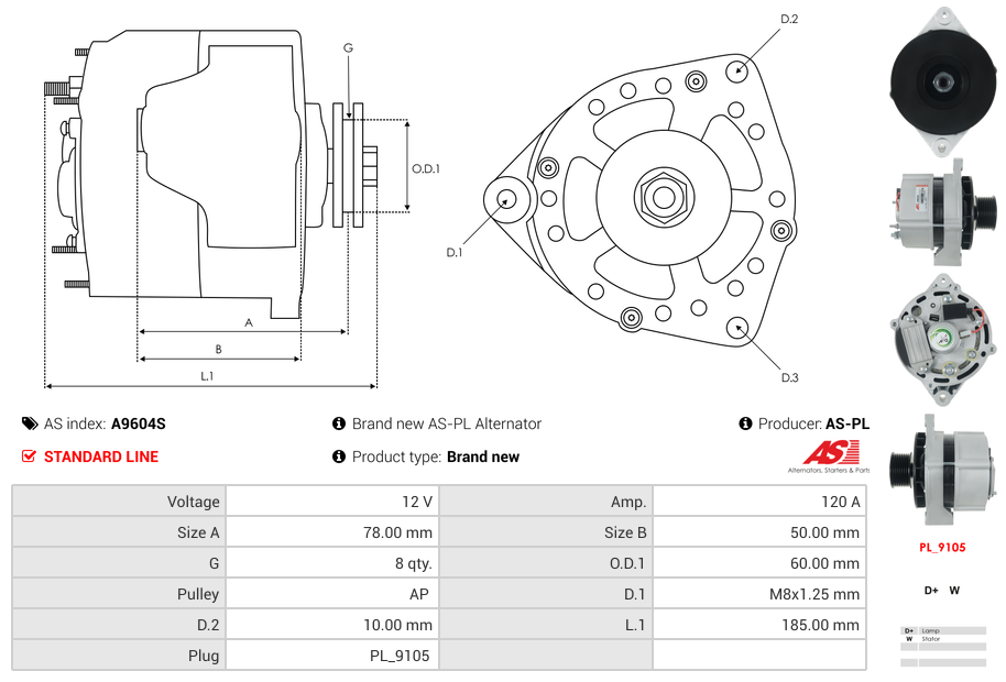 Brand new AS-PL Alternator