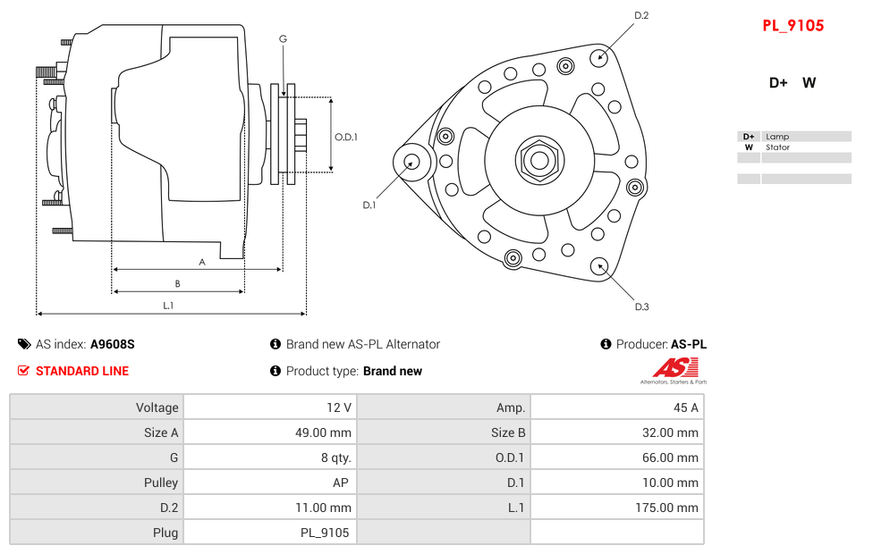 Brand new AS-PL Alternator