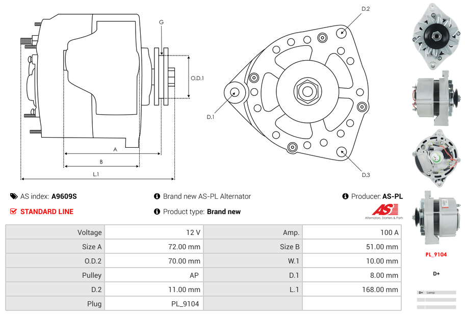 Brand new AS-PL Alternator
