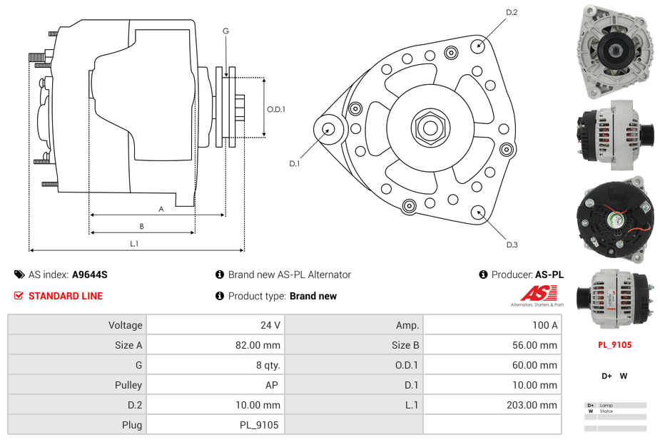 Brand new AS-PL Alternator