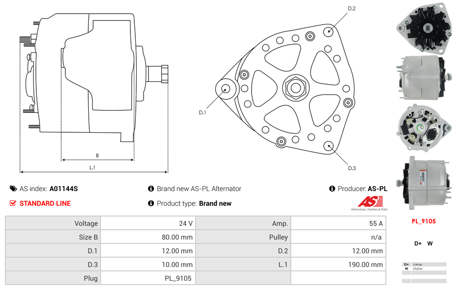 Brand new AS-PL Alternator