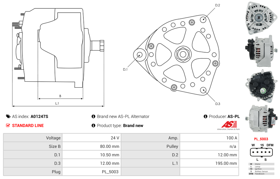 Brand new AS-PL Alternator