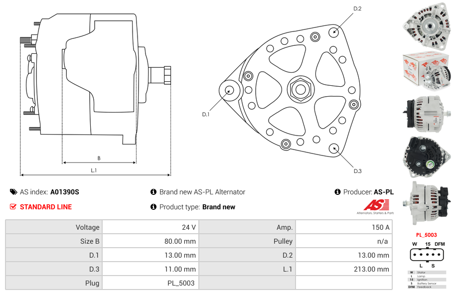 Brand new AS-PL Alternator