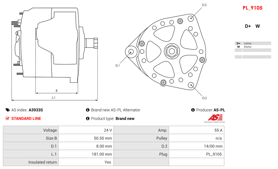 Brand new AS-PL Alternator