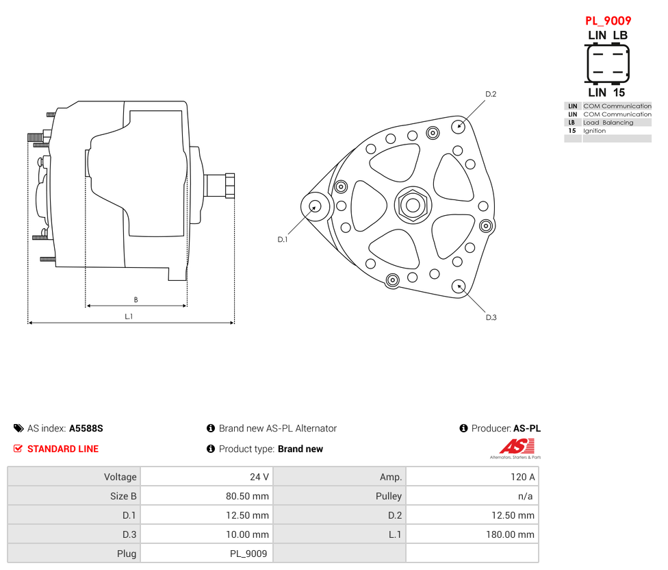 Brand new AS-PL Alternator