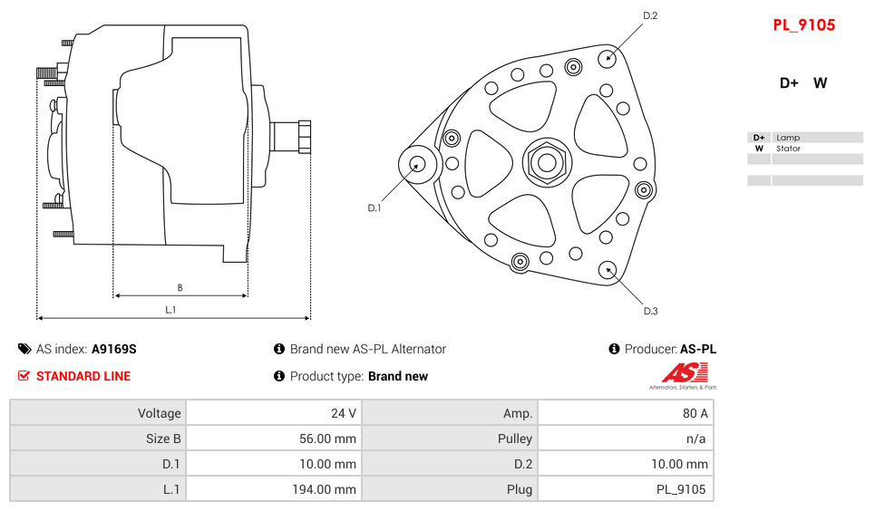 Brand new AS-PL Alternator