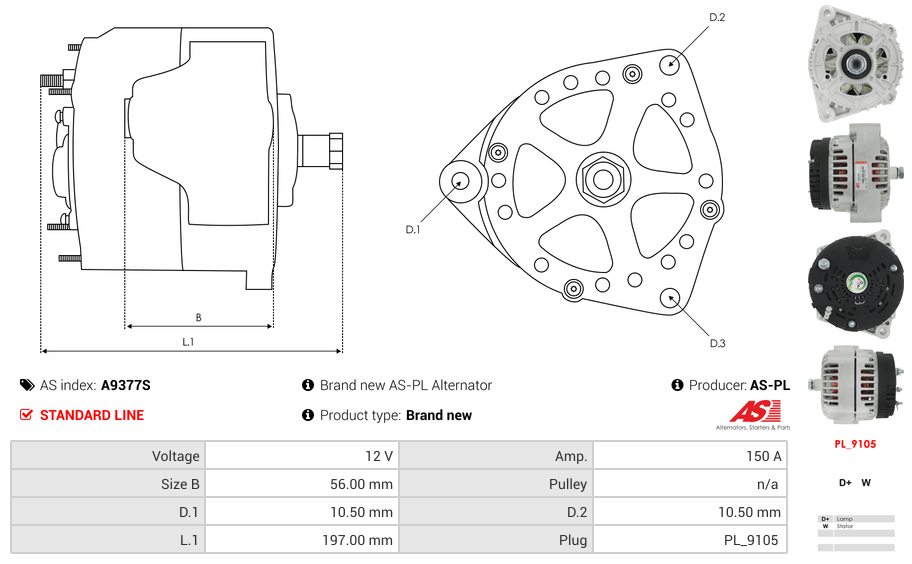 Brand new AS-PL Alternator