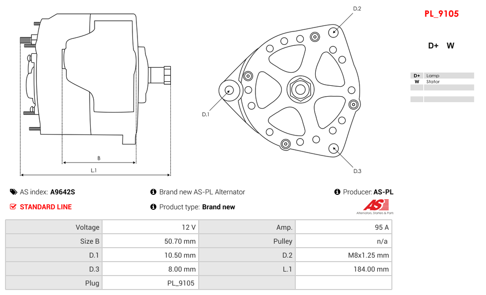 Brand new AS-PL Alternator