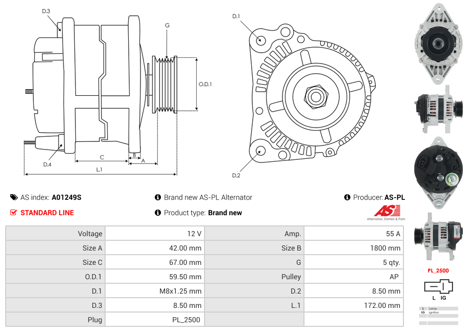 Brand new AS-PL Alternator