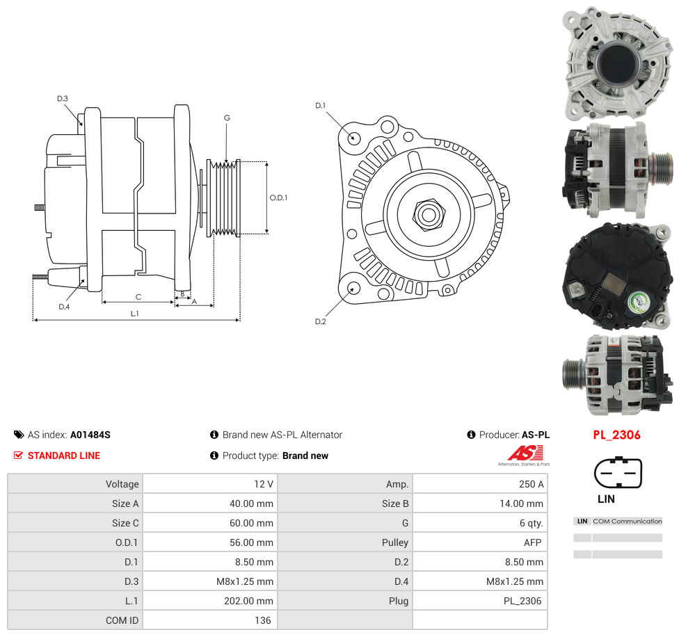 Brand new AS-PL Alternator