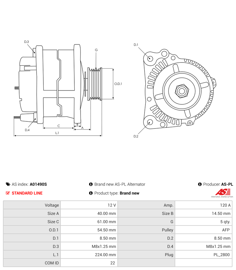 Brand new AS-PL Alternator