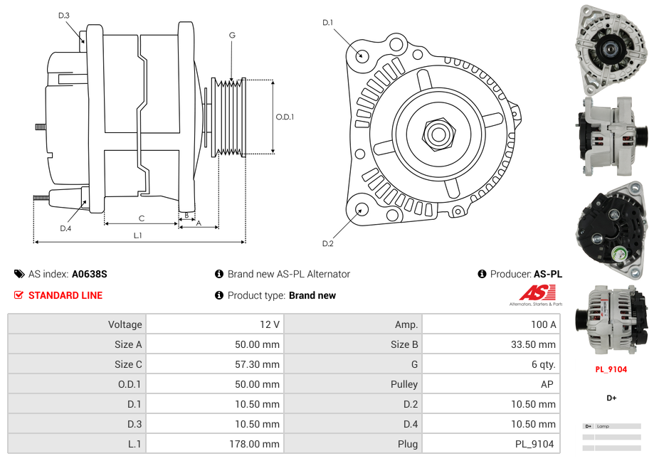 A0638S AS-PL OPEL Astra 2.0 Di; Astra 2.0 Di; Astra 2.0 Di; Astra 2.0 Di; Astra 2.0 Di;