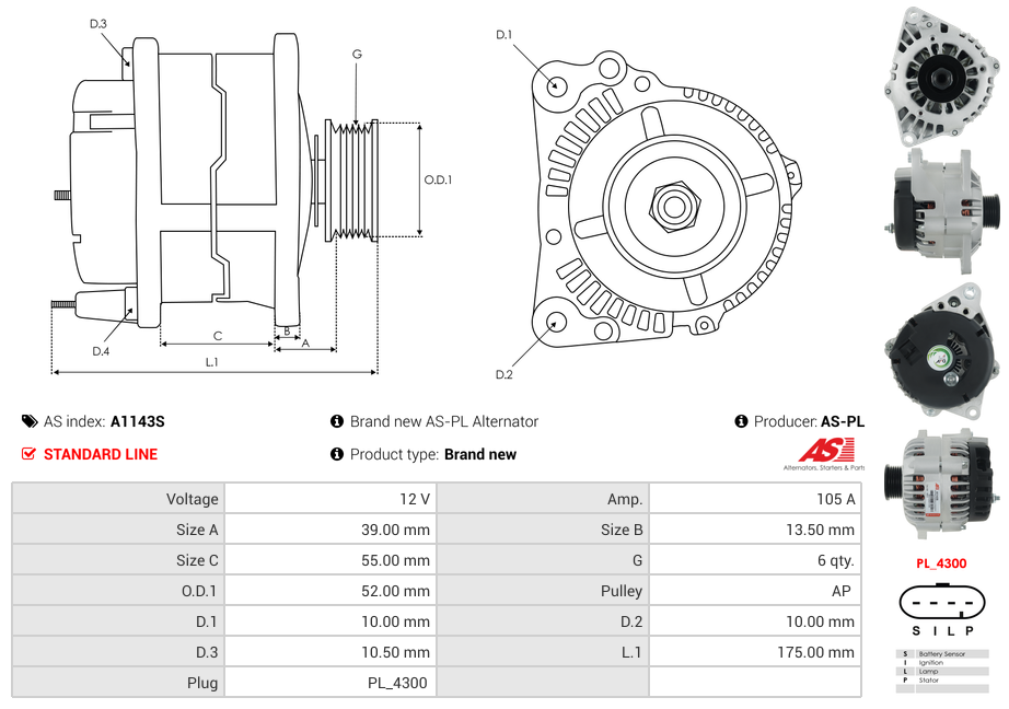 Brand new AS-PL Alternator
