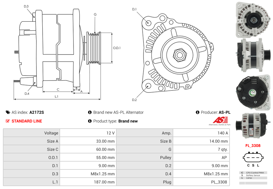 Brand new AS-PL Alternator