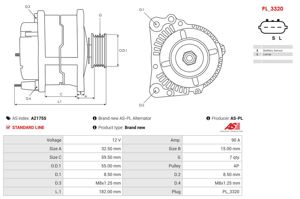 Brand new AS-PL Alternator