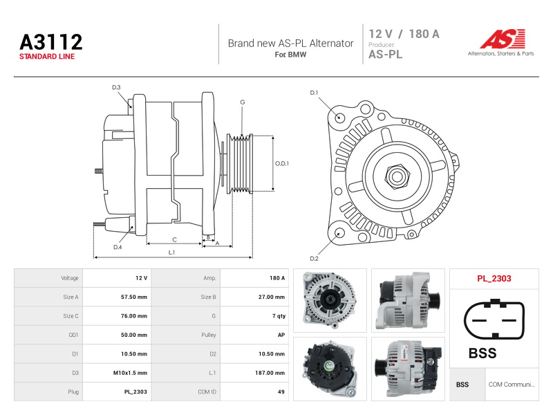 Brand new AS-PL Alternator