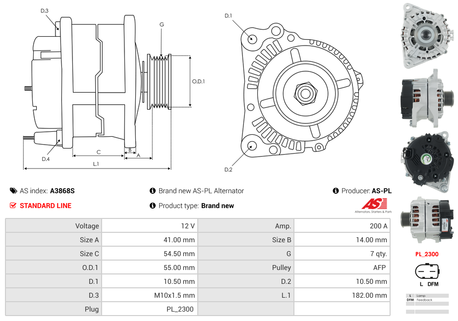 Brand new AS-PL Alternator