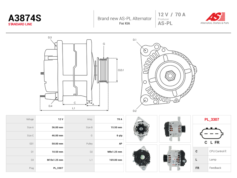 Brand new AS-PL Alternator