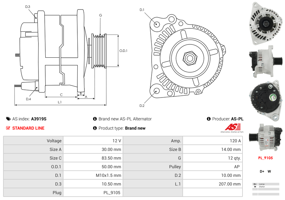 Brand new AS-PL Alternator