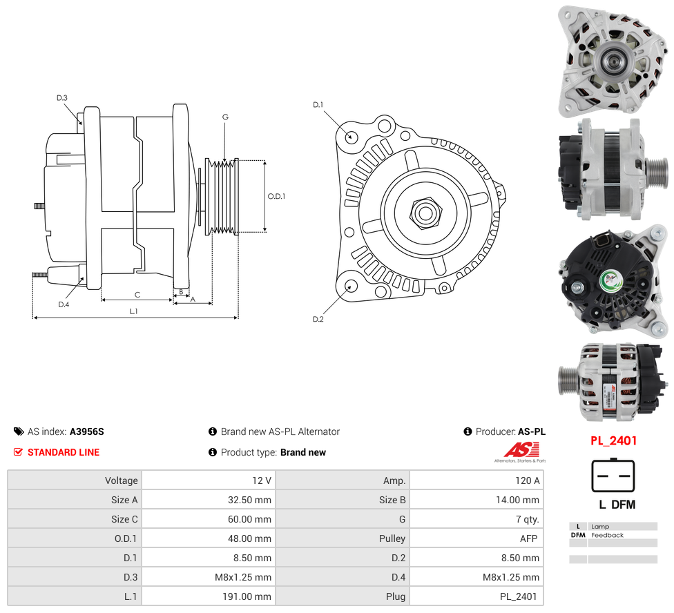 Brand new AS-PL Alternator